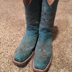 Corral boots! Barely worn. Gorgeous turquoise!